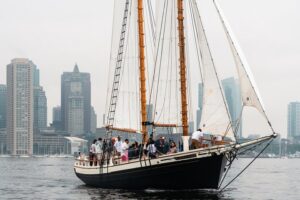Liberty Star in matching Boston sunset tall ship gallery